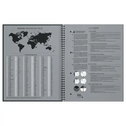 Cahier spirale Notebook A4+, 160p, 5x5, Oxford international Vert
