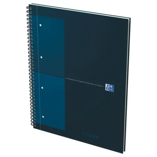 Cahier spirale Notebook A4+, 160p, 5x5, Oxford international Pétrole