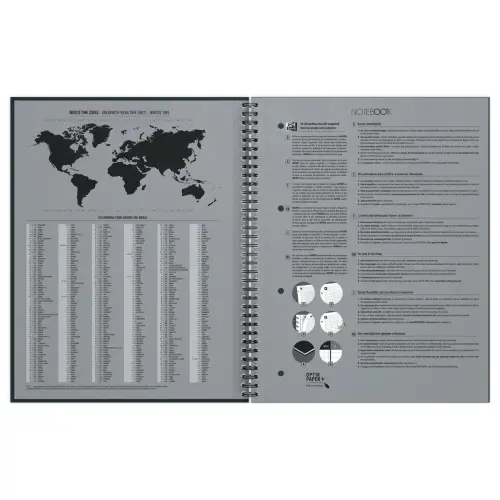 Cahier spirale Notebook A4+, 160p, 5x5, Oxford international Pétrole