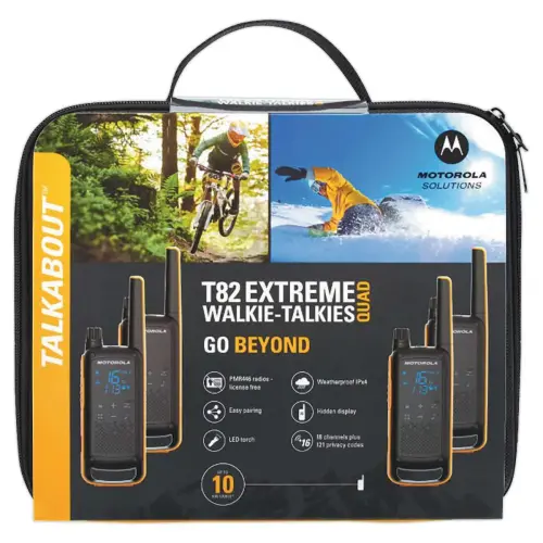 Talkie Walkie T82 Extr&egrave;me Quad - Noir - Lot de 4 