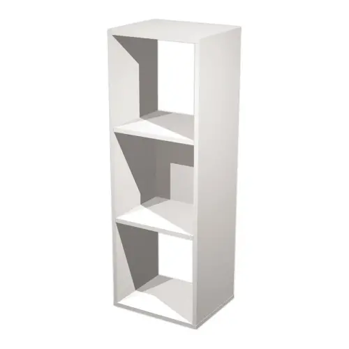 Rangement blanc 3 cases monté.