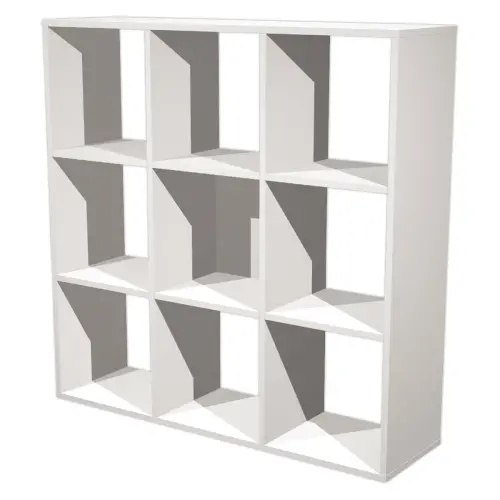 Rangement blanc 9 cases monté.