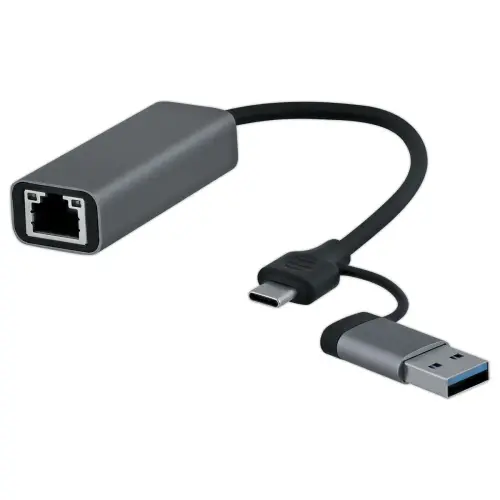 Adaptateur USB vers RJ45 &ndash; 1 GBPS &ndash; Gris &ndash; T&rsquo;nB 