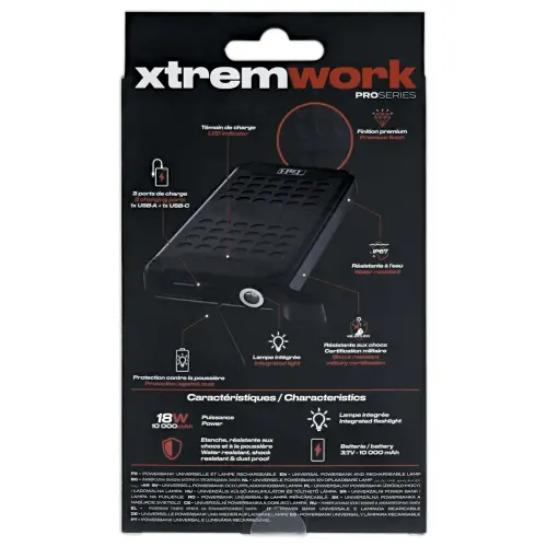 Batterie externe XTREMWORK 10.000 mAh-Noir