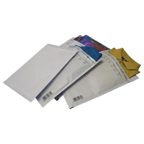 50 Pochettes matelassées bulles papier kraft blanc 80gr/m² 30X45 cm
