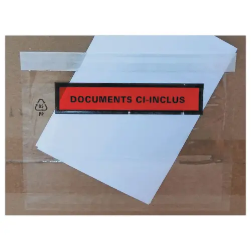 1000 Pochettes Documents ci-inclus pour A6 PP imprimé 162x120 mm