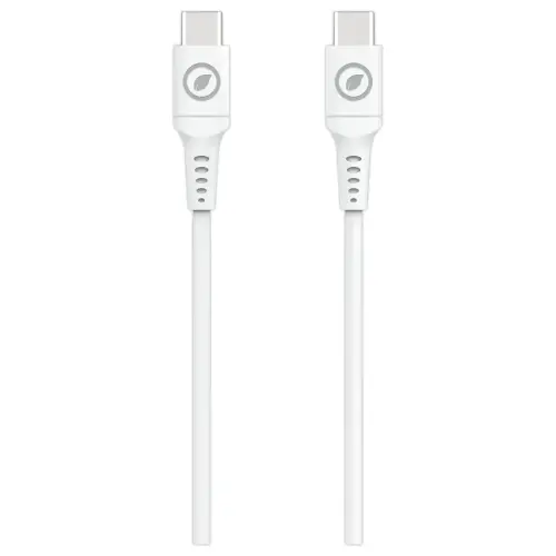 Câble de charge USB-C en plastique recyclé 1,2 m - Blanc