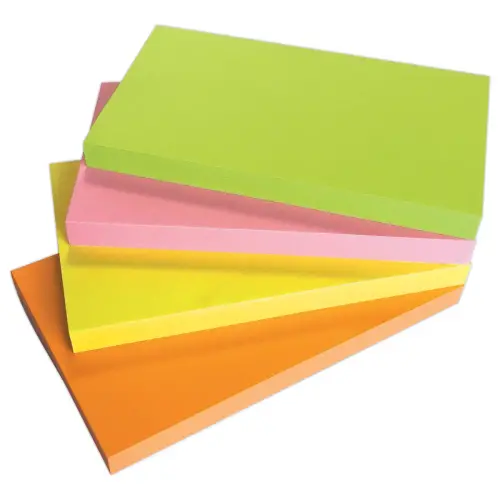 Bloc notes adhésives 125 x 75 mm rose fluo