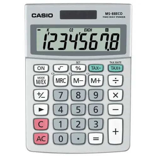 Calculatrice Casio MS-88ECO 8 chiffres 