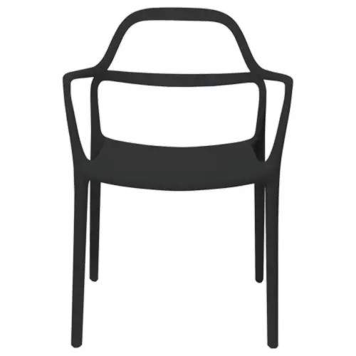 2 chaises NOVA intérieures/extérieures noires