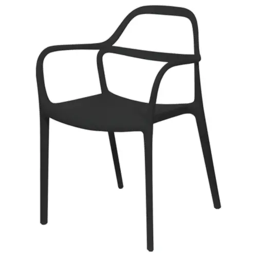 2 chaises NOVA intérieures/extérieures noires