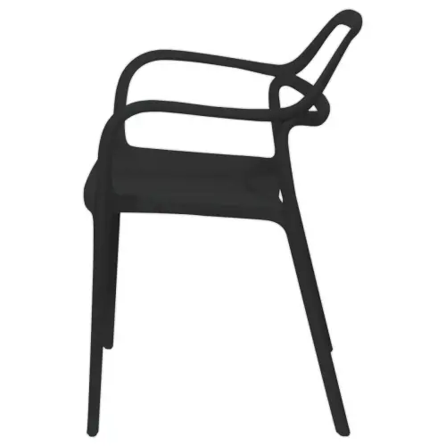 2 chaises NOVA intérieures/extérieures noires