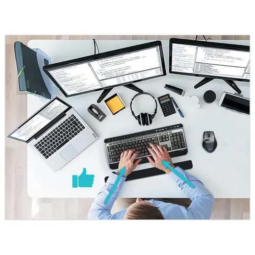 Repose-poignets ergonomique pour clavier – Noir – Port Designs