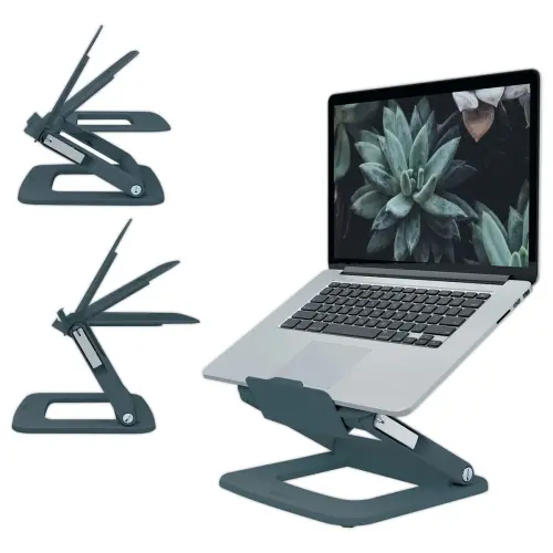 Support multi-angles r&eacute;glable pour ordinateur portable - Gris fonc&eacute; - LEITZ 