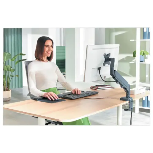 Bras simple pour écran - Faible encombrement - Gris foncé - LEITZ ERGO