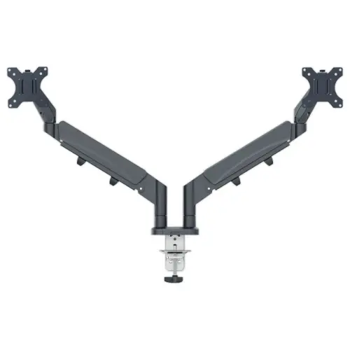 Bras double pour écrans - Faible encombrement - Gris foncé - Leitz