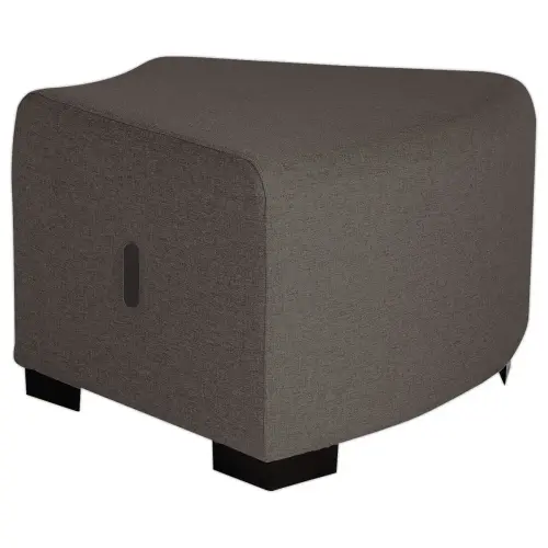 Pouf angulaire Hizia 1 place gris monté