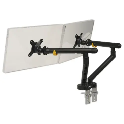 Bras porte-&eacute;cran double BE Flexible Dual - Noir 