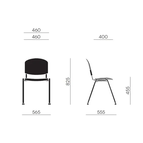Chaise Iso plastique – Noir