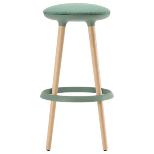 Tabouret haut tissu vert 