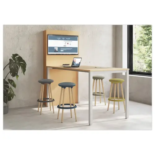 Tabouret haut tissu vert 