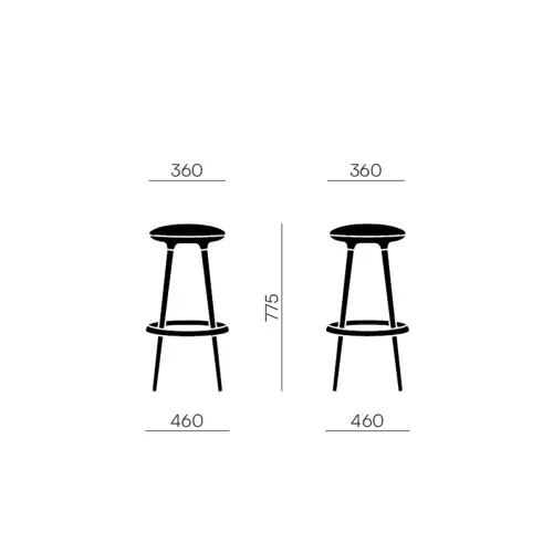 Tabouret haut tissu vert 