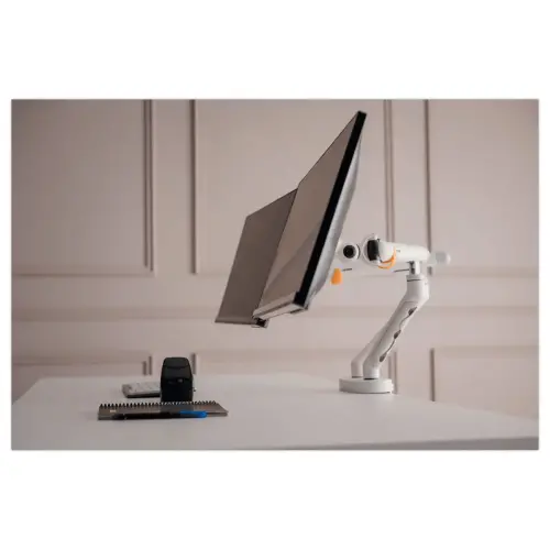 Bras porte-&eacute;crans double BE Flexible Dual blanc - Bakker 