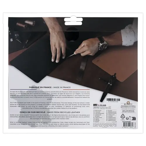 Tapis de souris en cuir recyclé