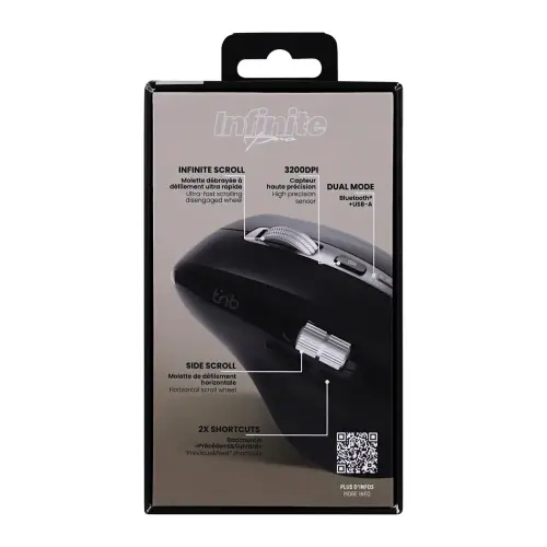 Souris INFINITEPRO - Double molette - Sans fil rechargeable - T'NB 