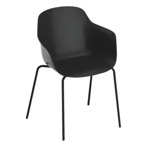 Fauteuil Weekly metal noir