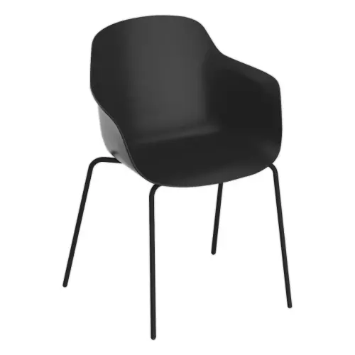 Fauteuil WEEKLY m&eacute;tal noir mont&eacute; 