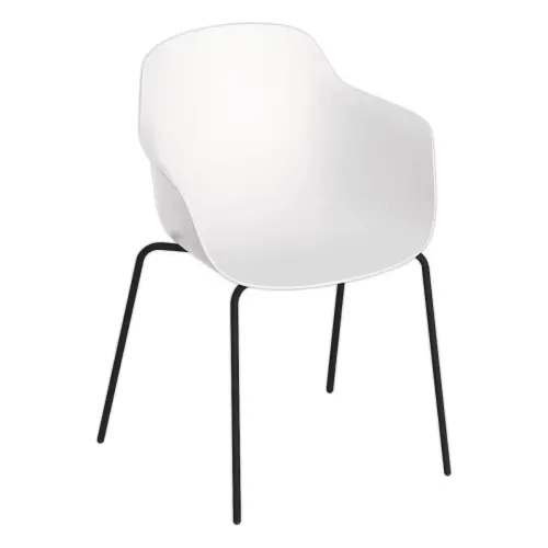 Fauteuil Weekly metal blanc 