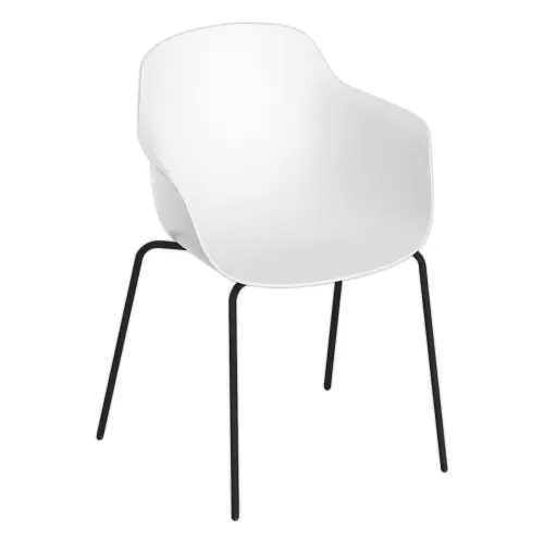 Fauteuil WEEKLY m&eacute;tal blanc mont&eacute; 