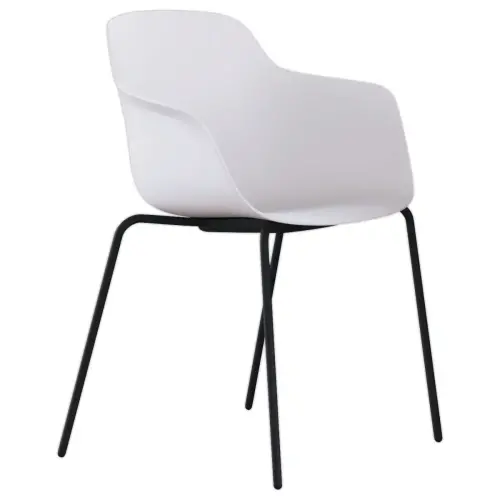 Fauteuil WEEKLY m&eacute;tal blanc mont&eacute; 