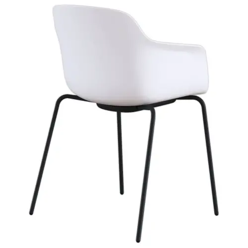 Fauteuil WEEKLY m&eacute;tal blanc mont&eacute; 