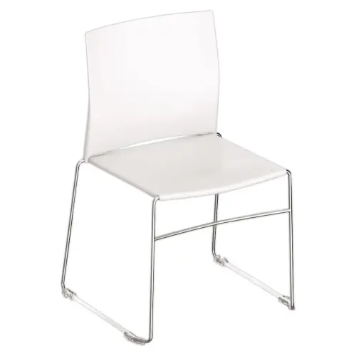 Chaise Point blanc chrome