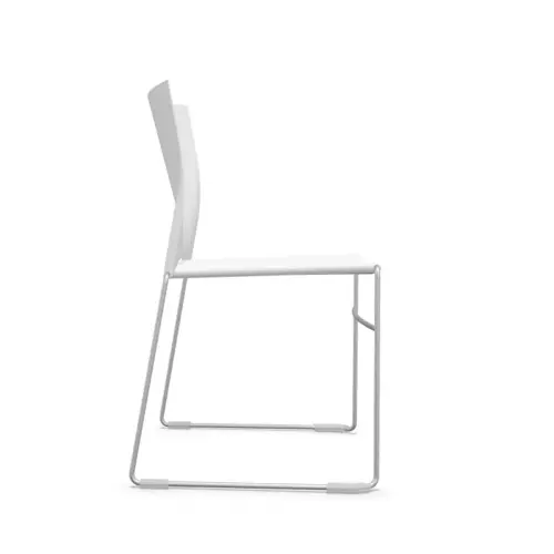 Chaise Point blanc chrome