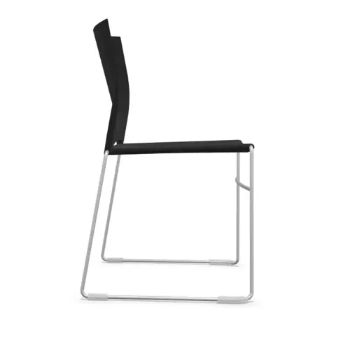 Chaise Point noir chrome