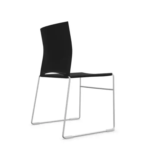 Chaise Point noir chrome