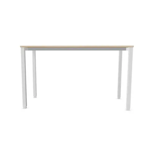 Table haute rectangulaire 180 x 80 Acacia /Blanc