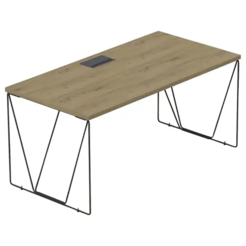 Bureau Beaunes L 160cm chene veine /  noir 