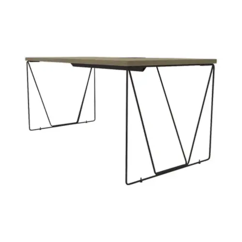 Bureau Beaunes L 160cm chene veine /  noir 