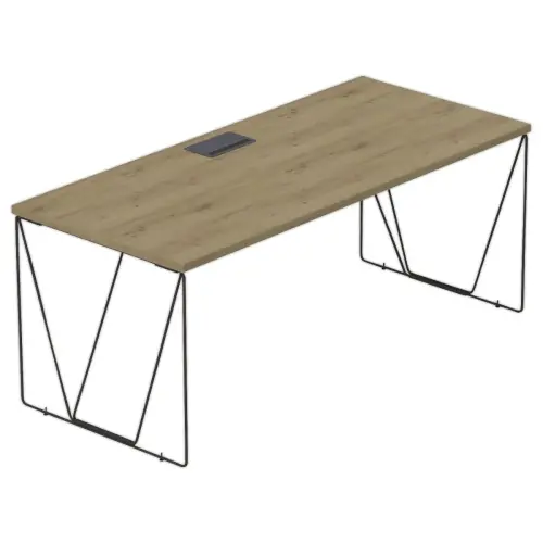 Bureau Beaunes L 180cm chene veine / noir
