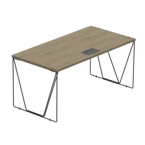 Bureau Beaunes L 180cm chene veine / noir