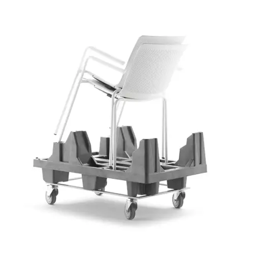2 fauteuil 4 pieds acot polypropylene blanc