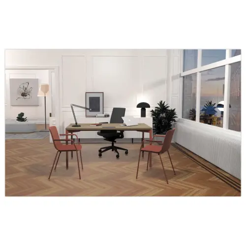 2 chaises 4 pieds acot polypropylene terracotta