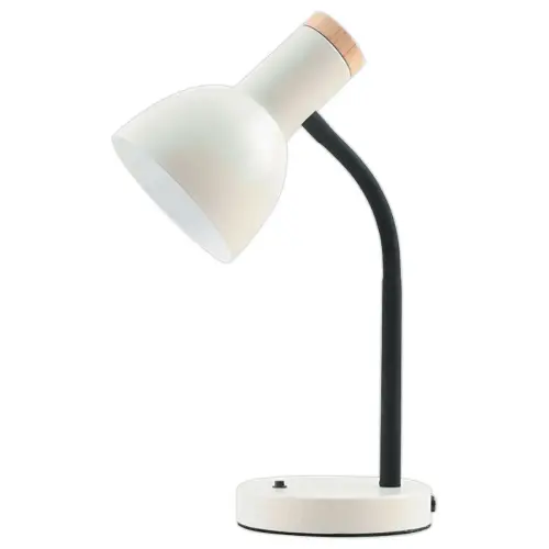 Lampe de bureau Andonios Bois/Blanc 