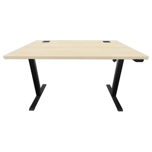 Bureau Eco electrique acacia/noir monte 120x 60 cm
