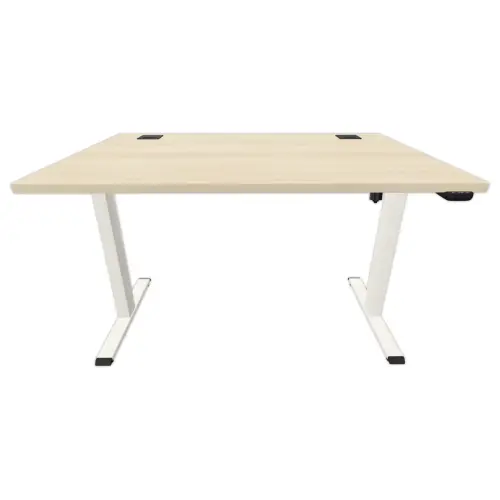 Bureau Eco electrique acacia/blanc  mont&eacute; 120x 60 cm 