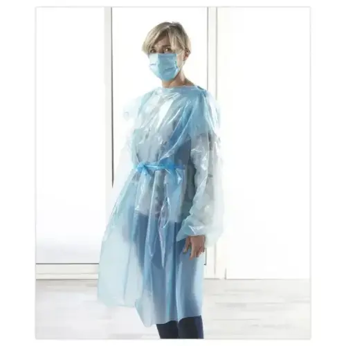 20 kits sur-blouse de protection et manchettes reli&eacute;es 